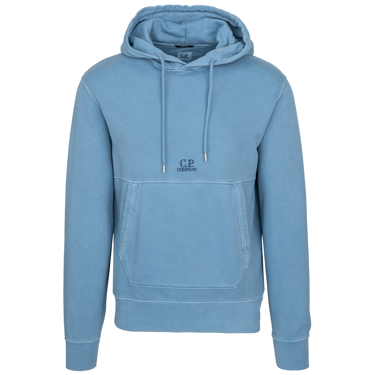 Load image into Gallery viewer, C.P. Company Riviera Blue Brushed Fleece Hoodie
