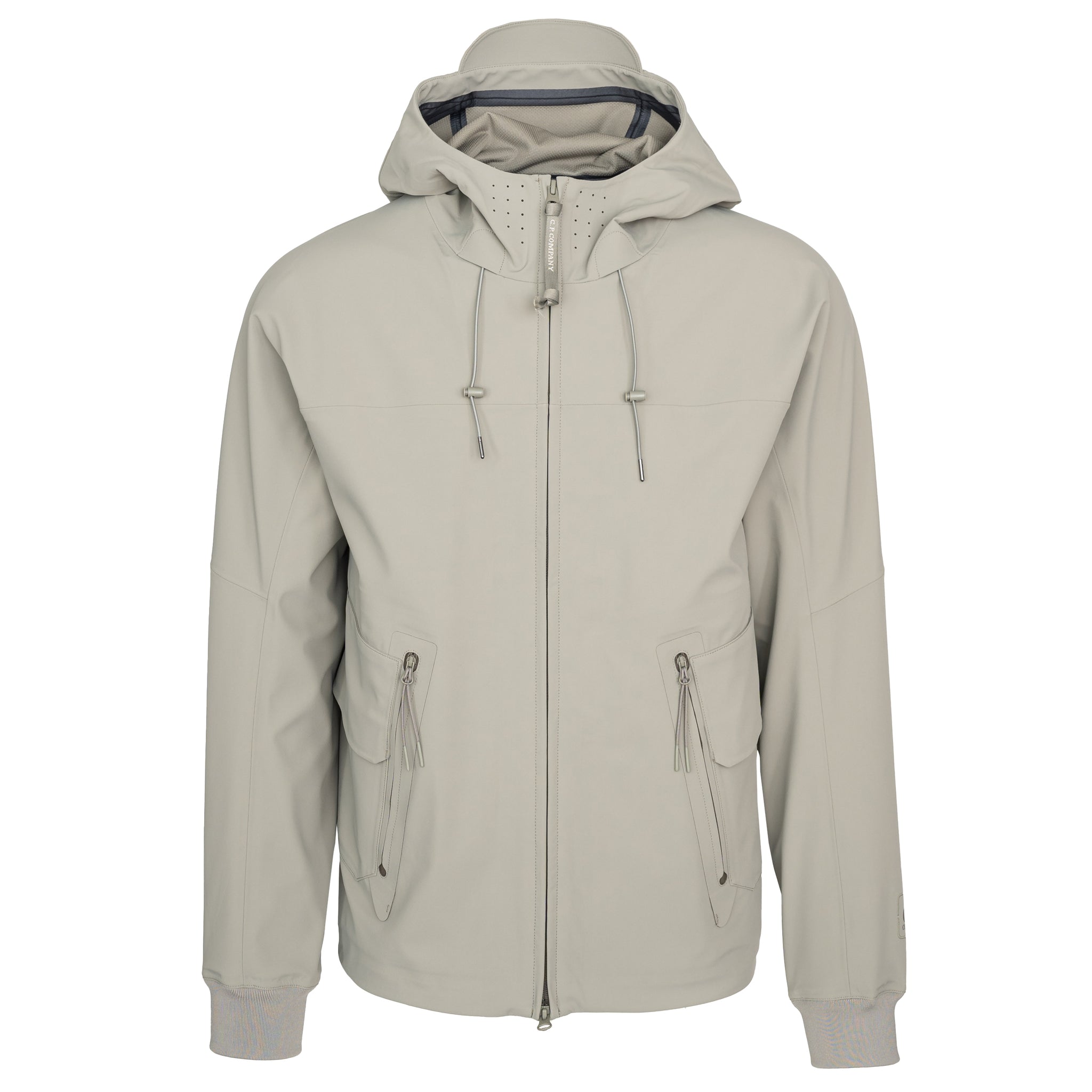 C.P. Company Shell Hooded Down Jacket Silver Sage - Terraces Menswear