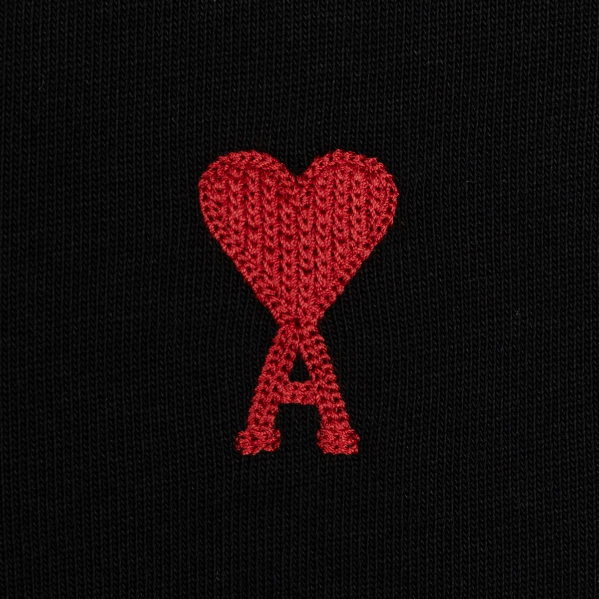 Load image into Gallery viewer, AMI Black Red De Coeur Logo Tee

