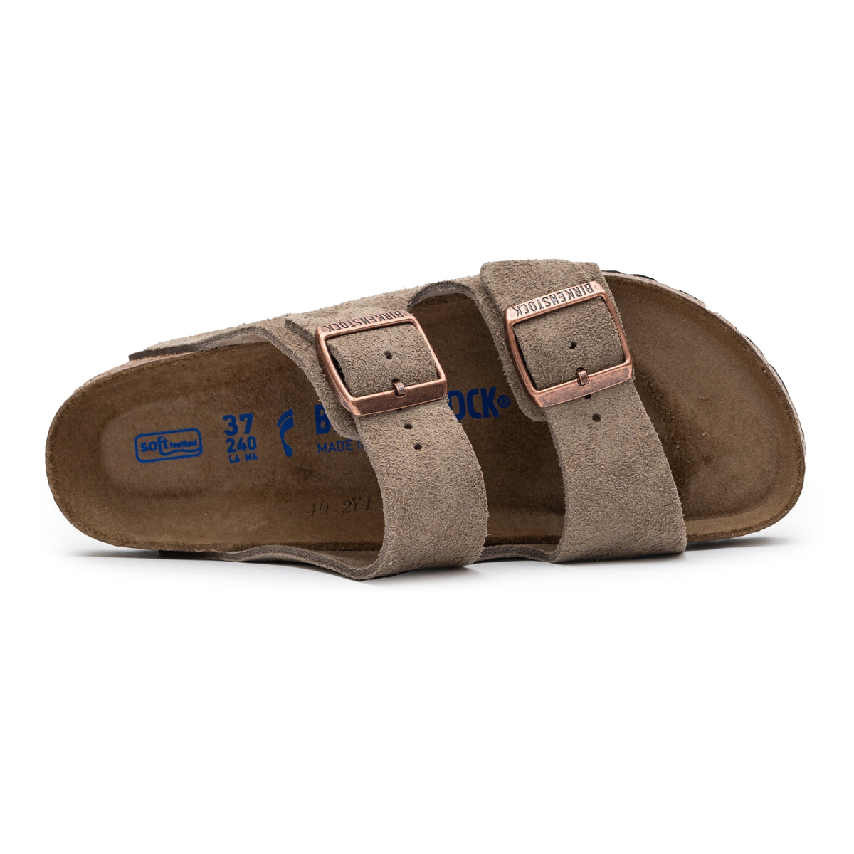 Load image into Gallery viewer, BIRKENSTOCK Taupe Narrow Fit Suede Arizona
