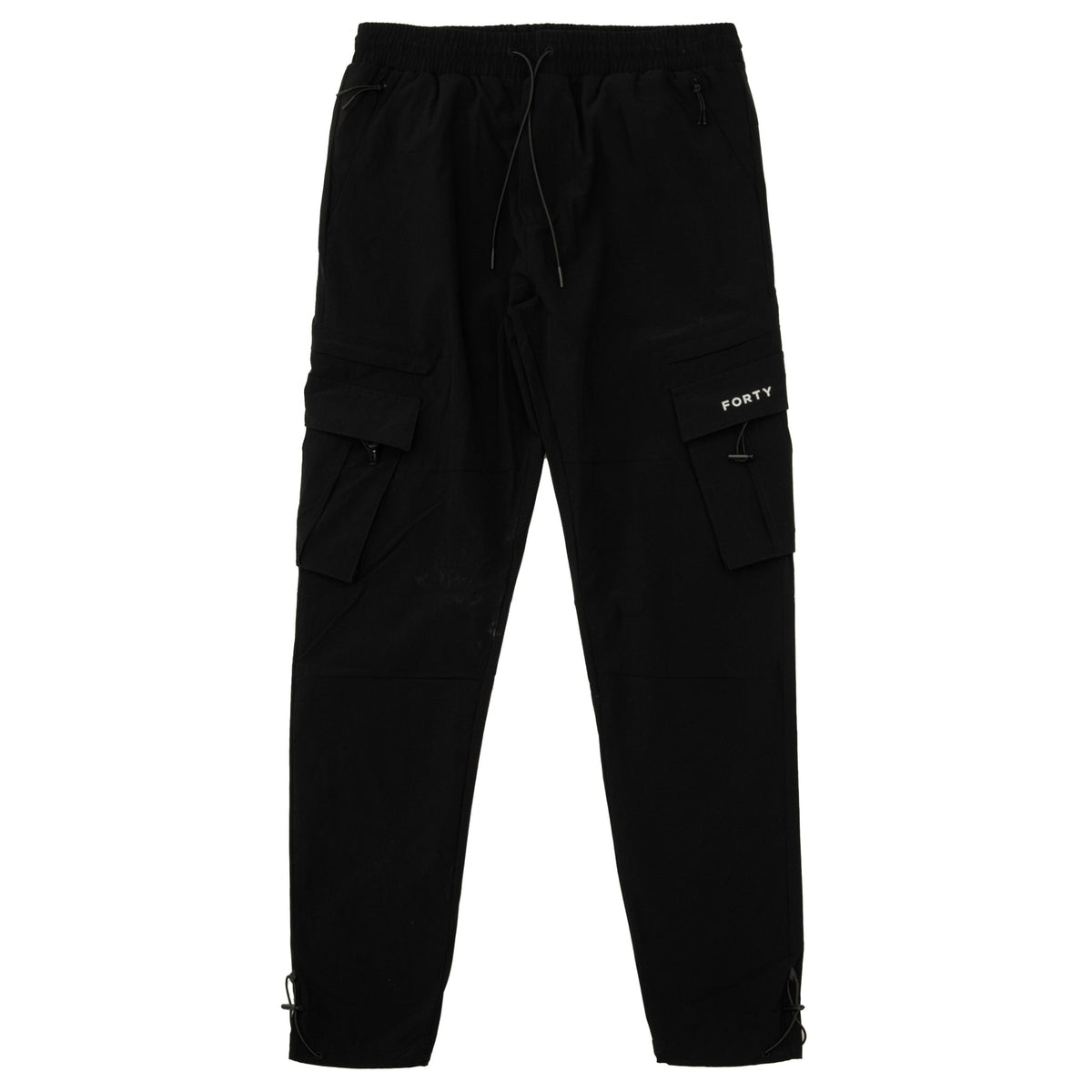 Load image into Gallery viewer, FORTY Black Bram Tech Cargo Pants
