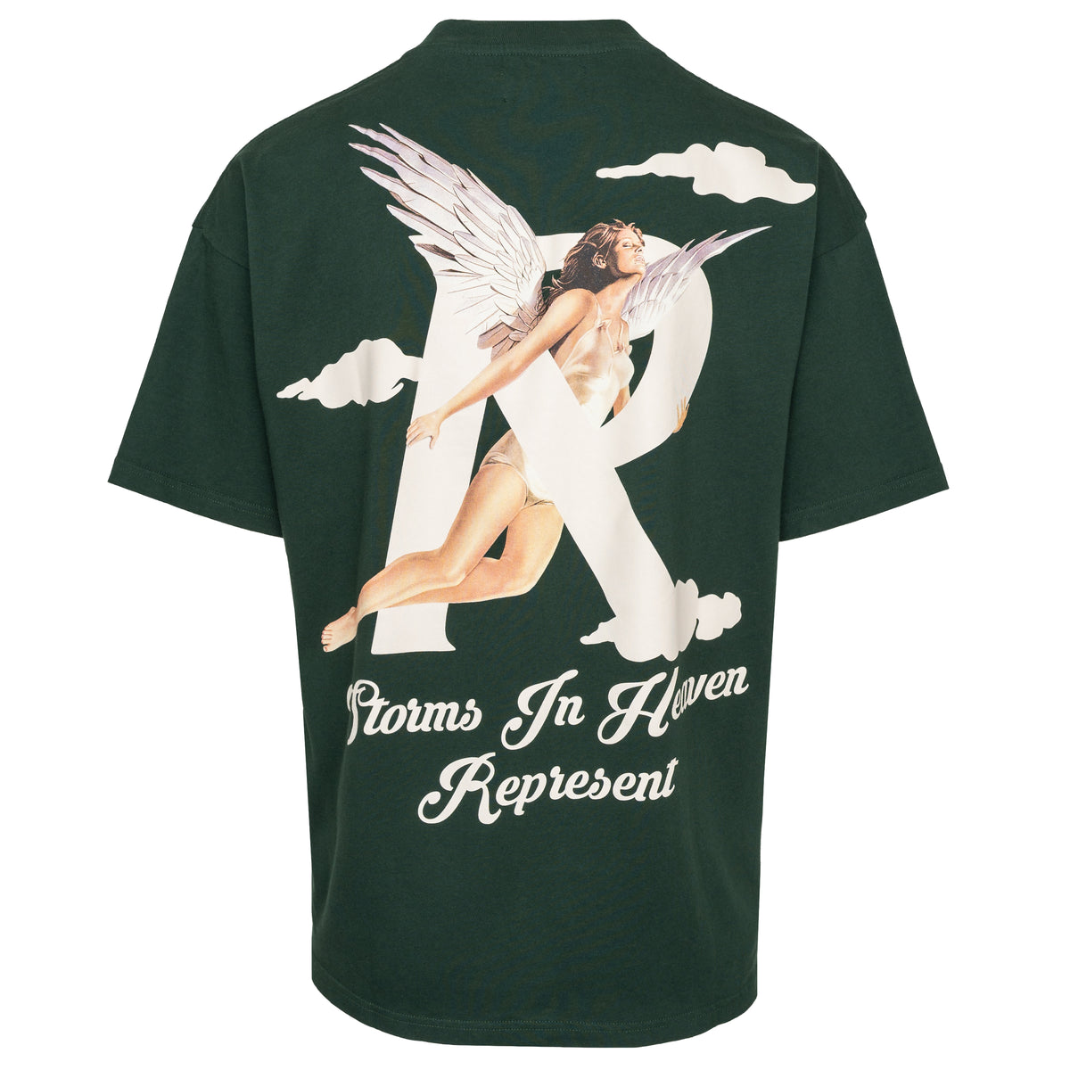 Load image into Gallery viewer, REPRESENT Racing Green Storms In Heaven Tee
