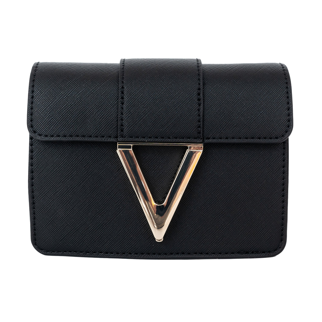 Valentino Bags Nero Black Small Voyage RE Flap Bag