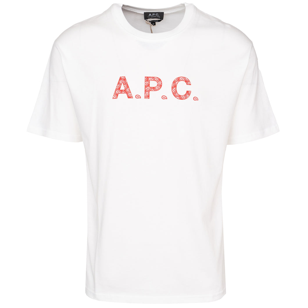 A.P.C. White-Red James APC Tee