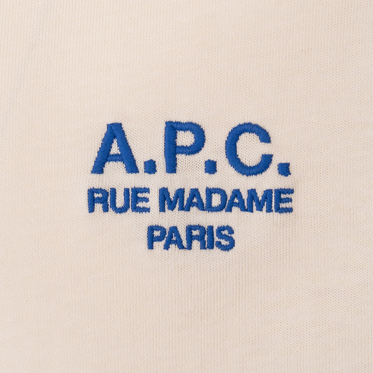 Load image into Gallery viewer, A.P.C. Ecru Raymond Embroidered Logo Tee
