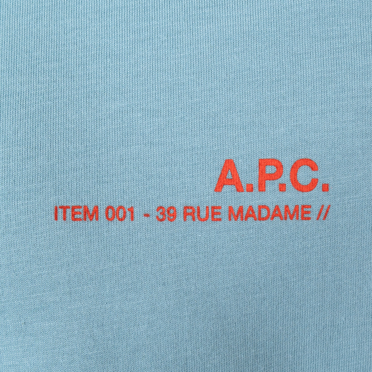 Load image into Gallery viewer, A.P.C. Light Blue Item Logo Tee
