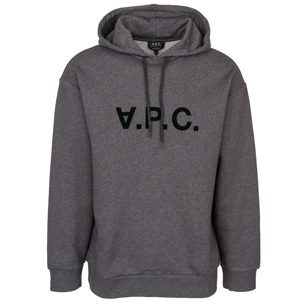 A.P.C. Grey Milo VPC Logo Hoodie