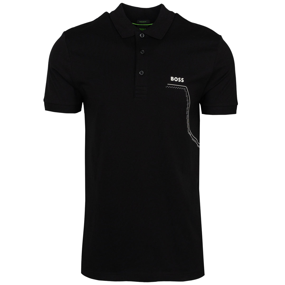 Load image into Gallery viewer, Boss Black Paddy 3 Logo Polo

