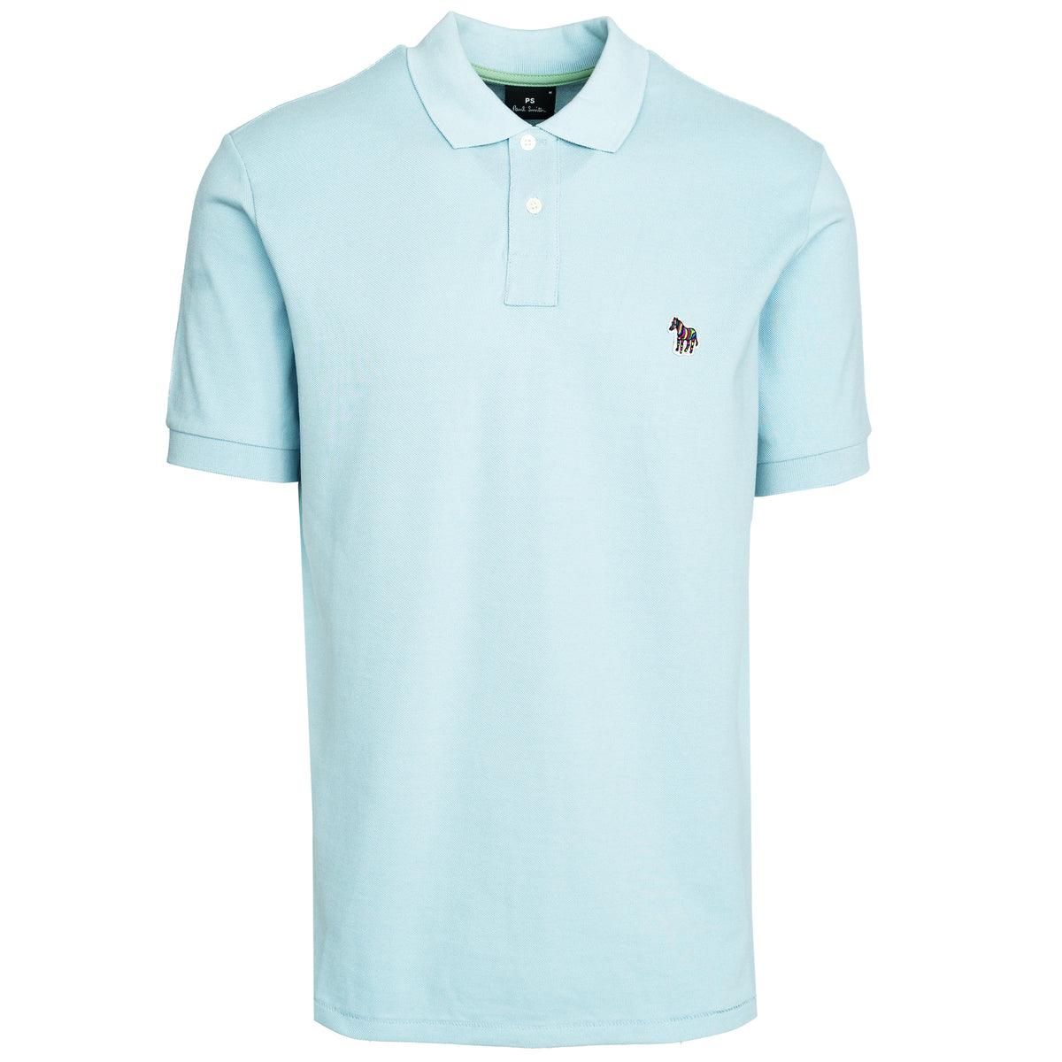 Load image into Gallery viewer, Paul Smith Light Blue Regular Fit Zebra Polo
