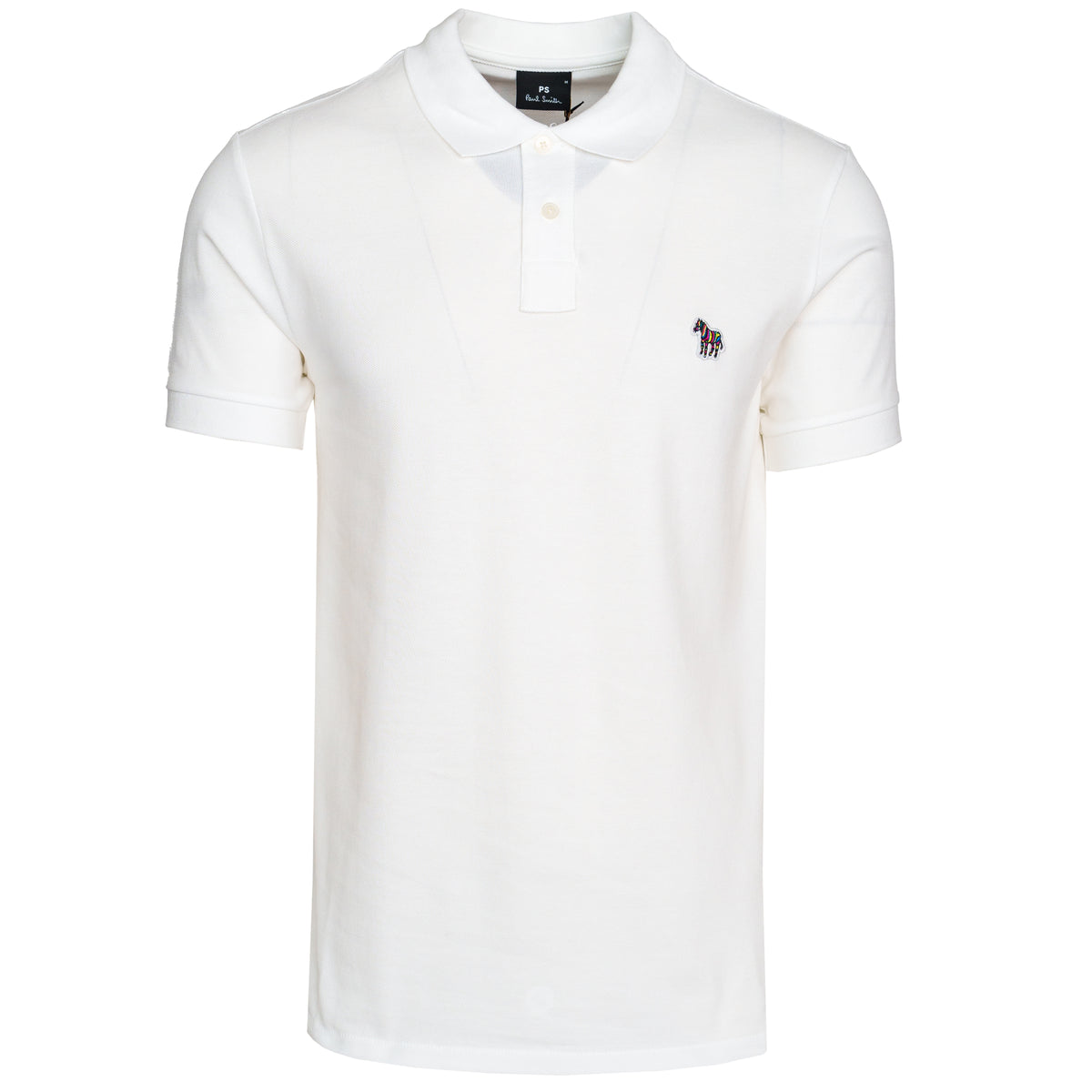 Load image into Gallery viewer, Paul Smith White Slim Fit Zebra Polo
