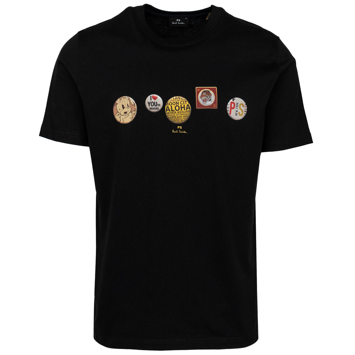 Load image into Gallery viewer, Paul Smith Black Regular Fit Badges Tee
