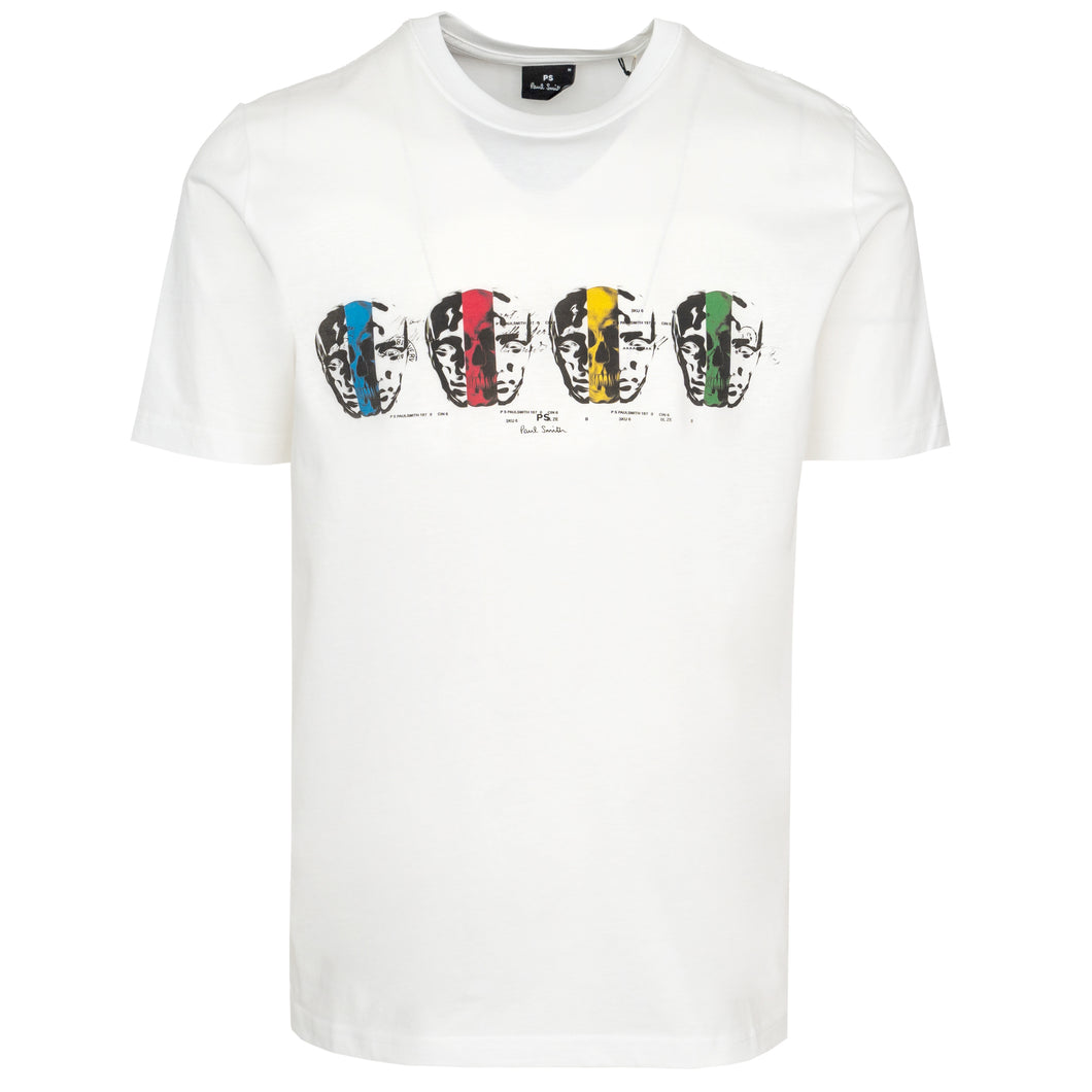 Paul Smith White Regular Fit Faces Tee