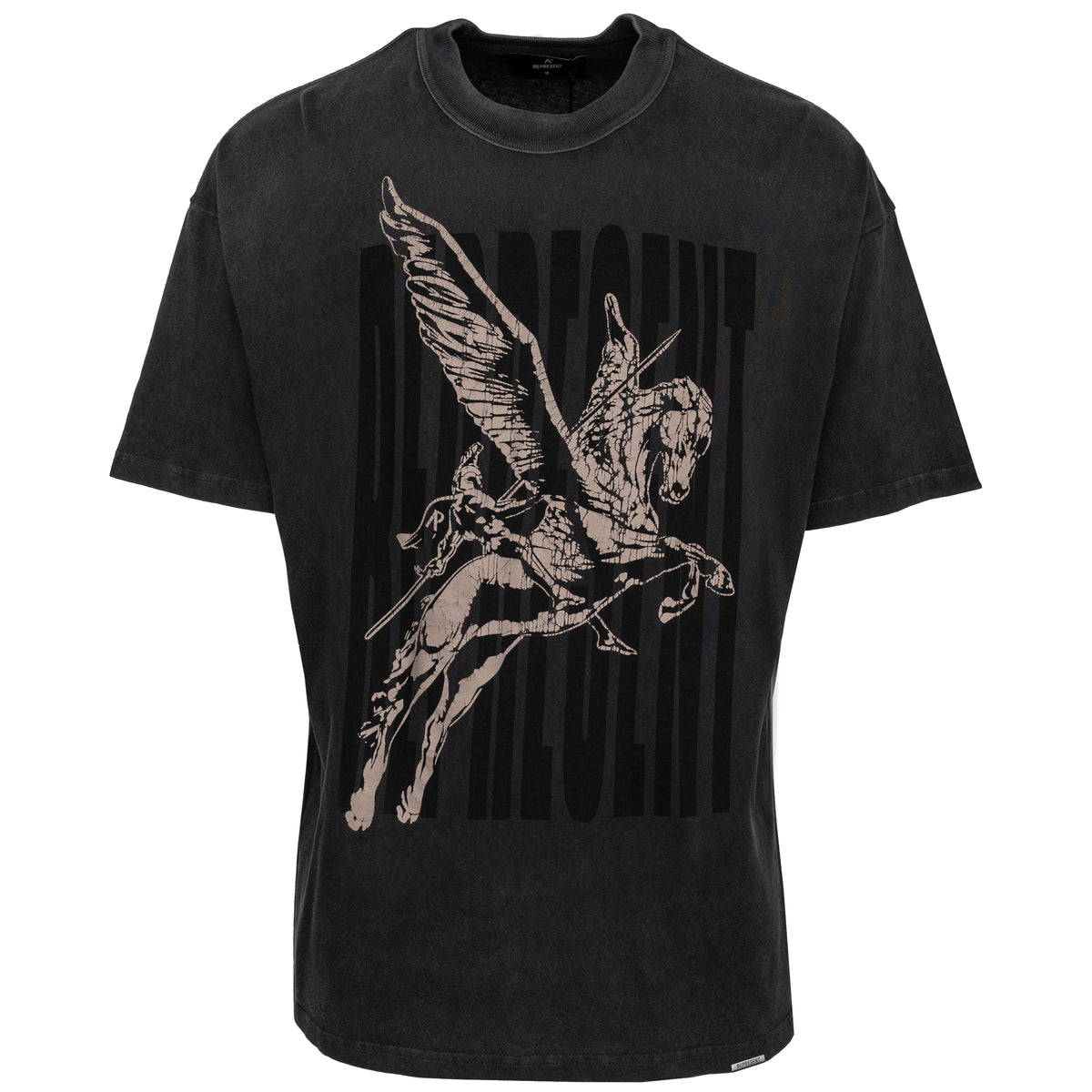Load image into Gallery viewer, Represent Aged Black Spirits Mascot Tee
