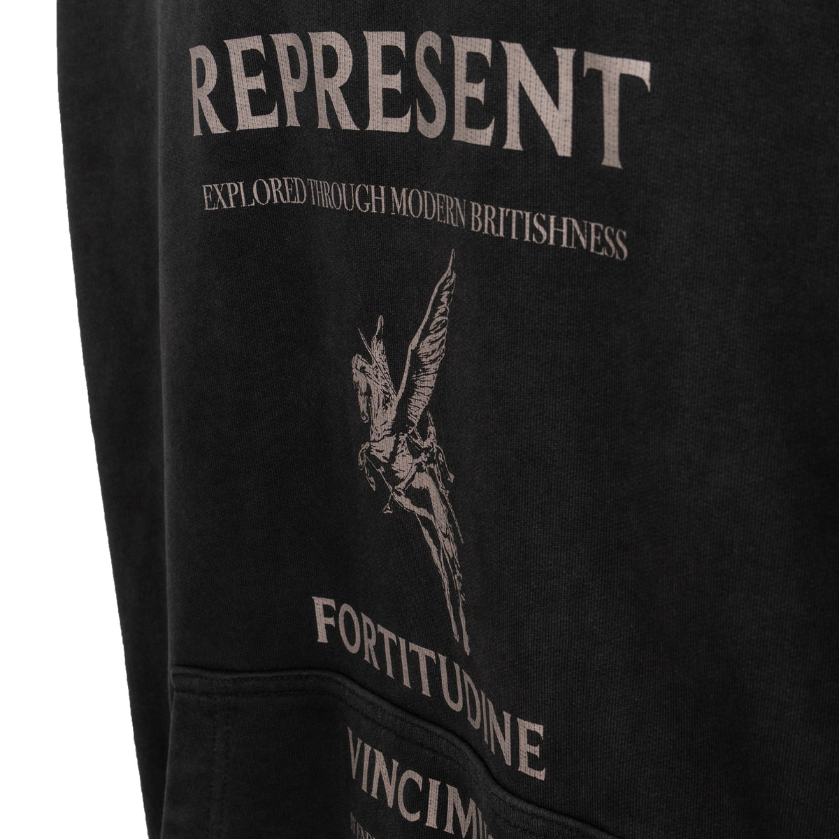 Load image into Gallery viewer, Represent Aged Black Horizons Hoodie
