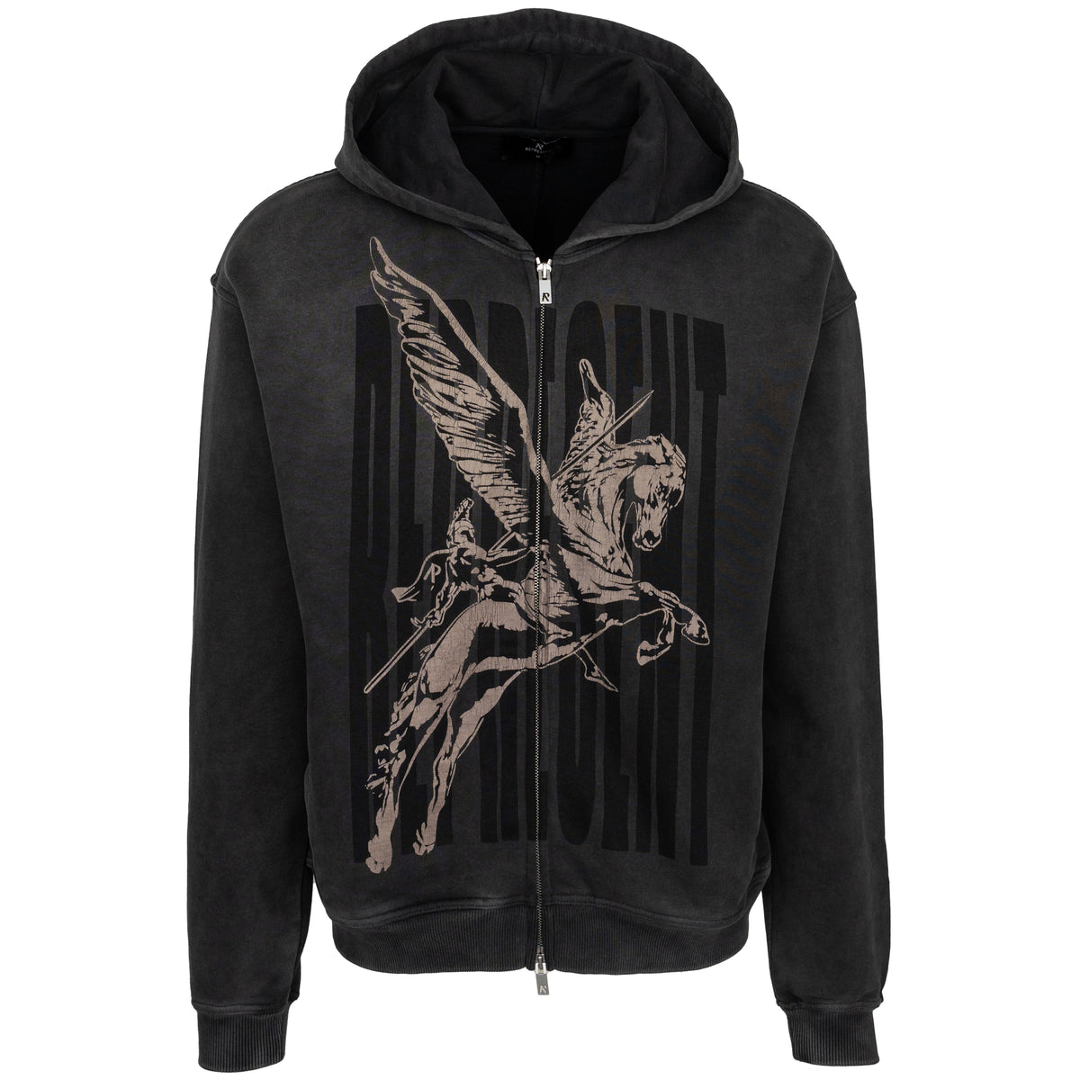Load image into Gallery viewer, Represent Aged Black Spirits Mascot Zip Hoodie
