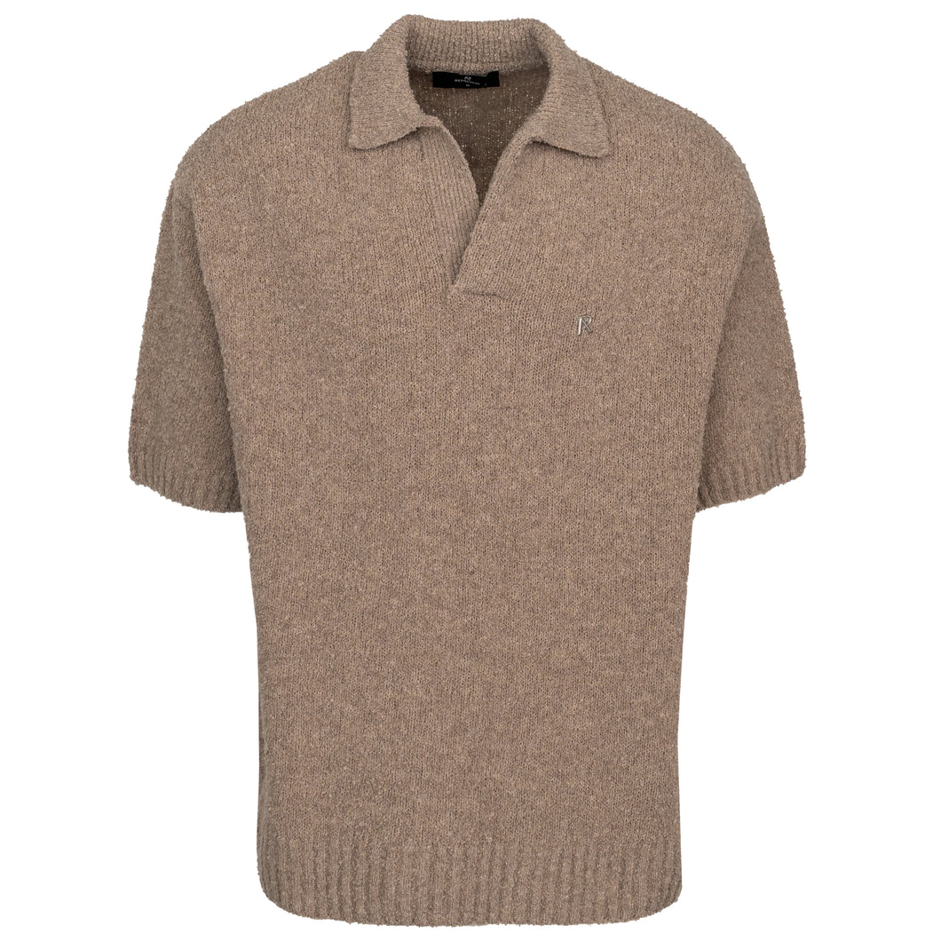 Represent Cashmere Boucle Textured Knit Polo