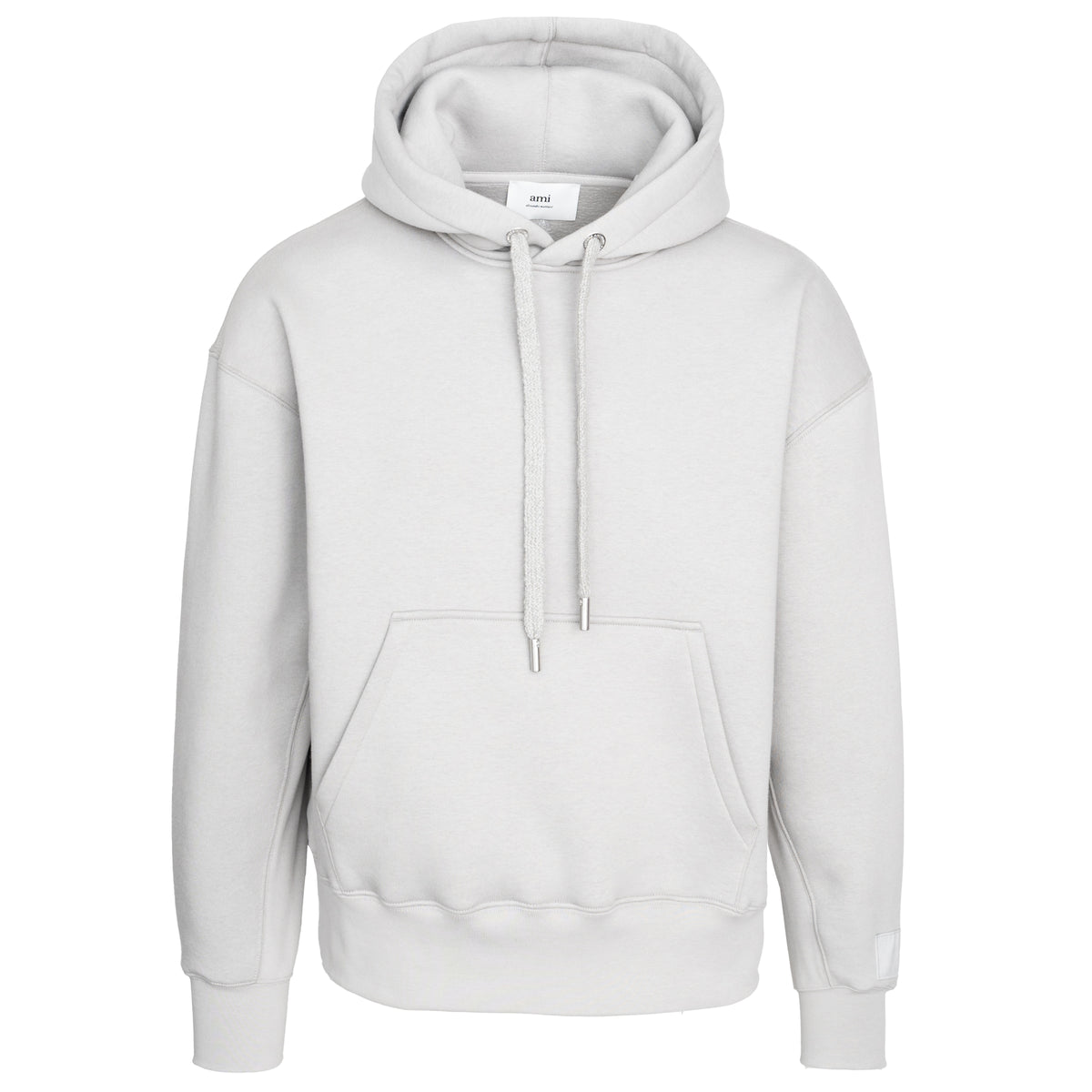 Load image into Gallery viewer, AMI Pearl Grey AMI Sleeve Patch Hoodie
