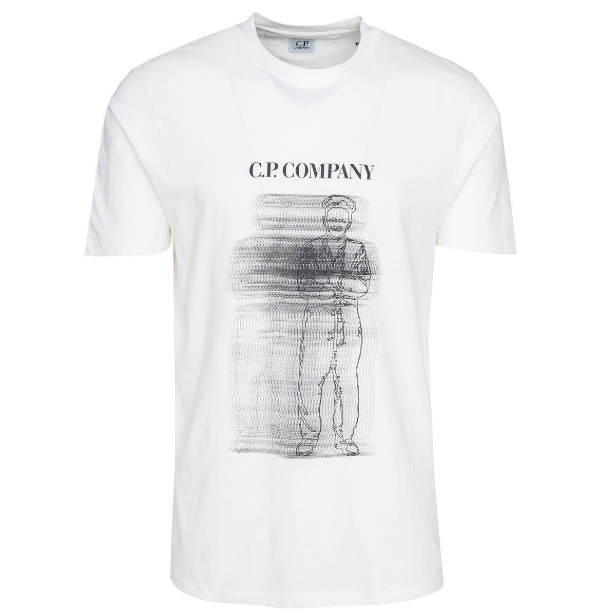 Load image into Gallery viewer, C.P. Company Gauze White 30/1 Blurry Sailor Tee
