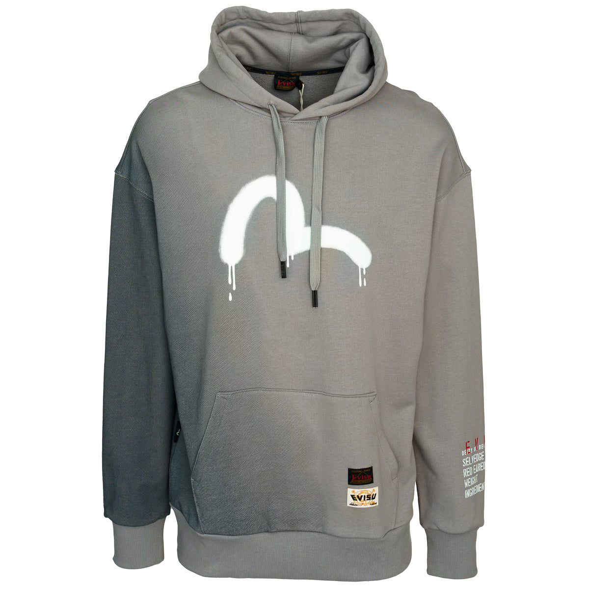 Load image into Gallery viewer, Evisu Grey Loose Fit Grafitti Seagull Hoodie
