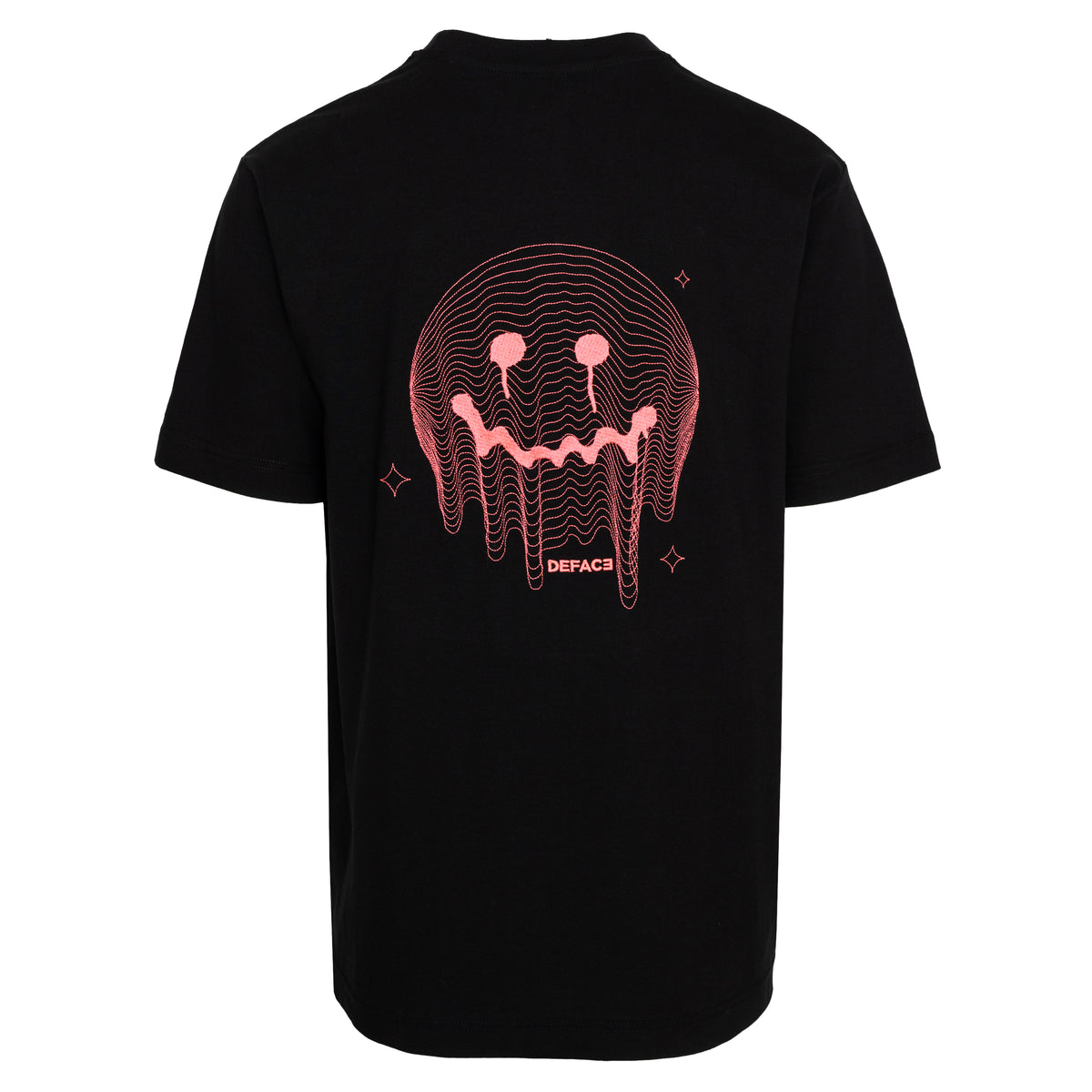 Load image into Gallery viewer, Forty Black/Coral TOPO Deface Tee
