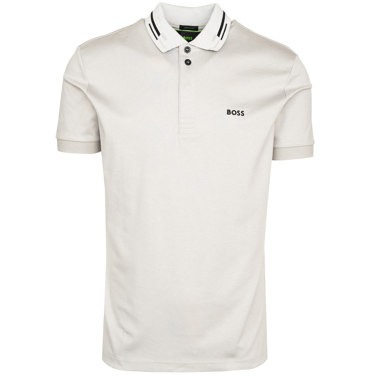Load image into Gallery viewer, Boss Light Grey Paddy 1 Logo Polo
