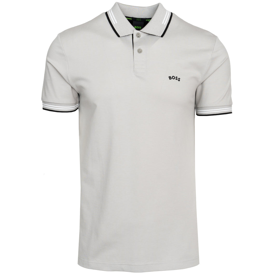 BOSS Open Grey Paul Curved Polo