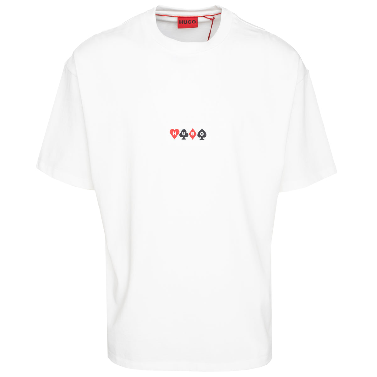 Load image into Gallery viewer, HUGO White Dorki Playing Card Tee
