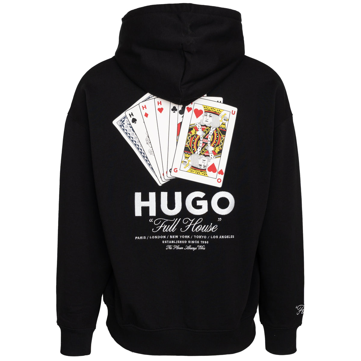 Load image into Gallery viewer, HUGO Black Deewax Playing Card Hoodie
