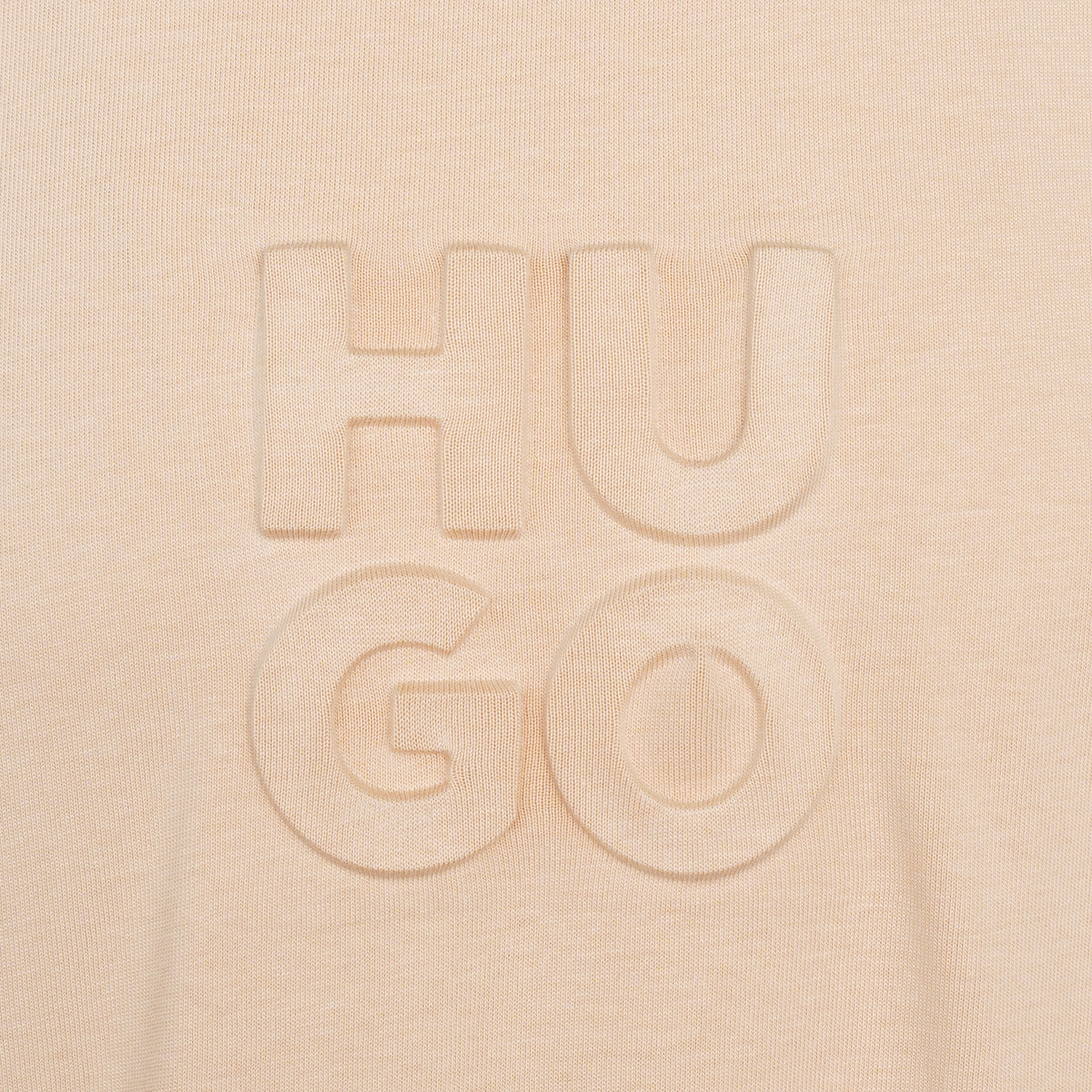 Load image into Gallery viewer, Hugo Beige Dleek Embossed Logo Tee
