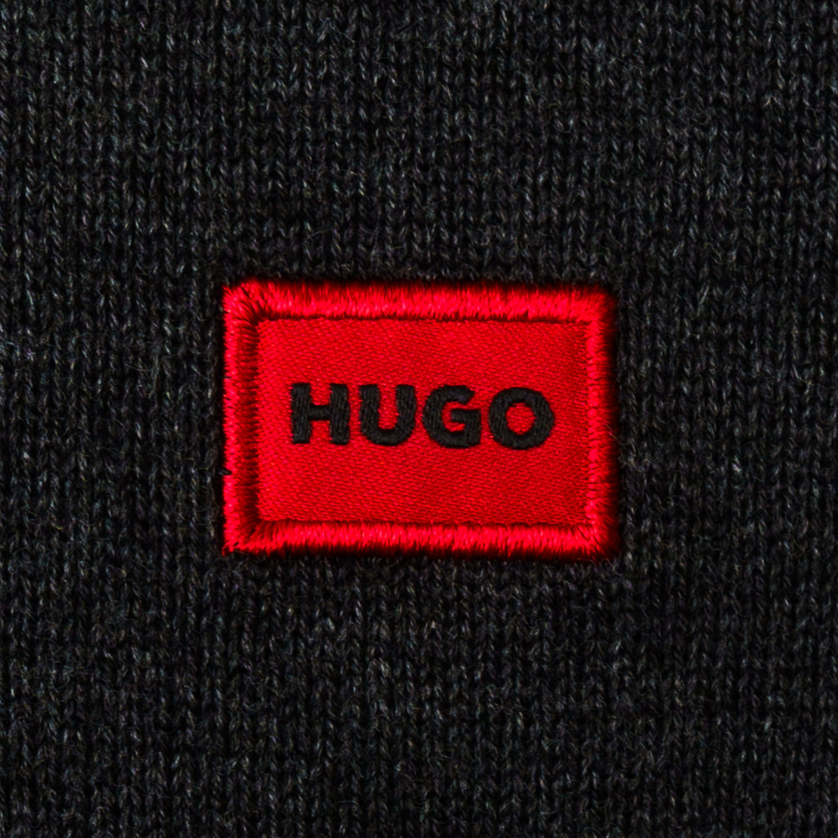 Load image into Gallery viewer, Hugo Dark Grey San Cassius Patch Logo Knit
