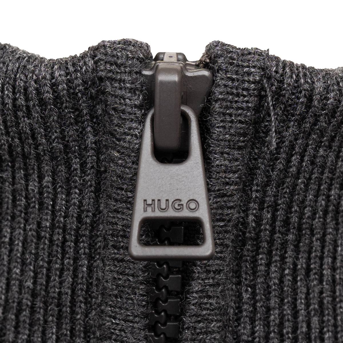 Load image into Gallery viewer, Hugo Dark Grey San Quintus Half Zip Knit
