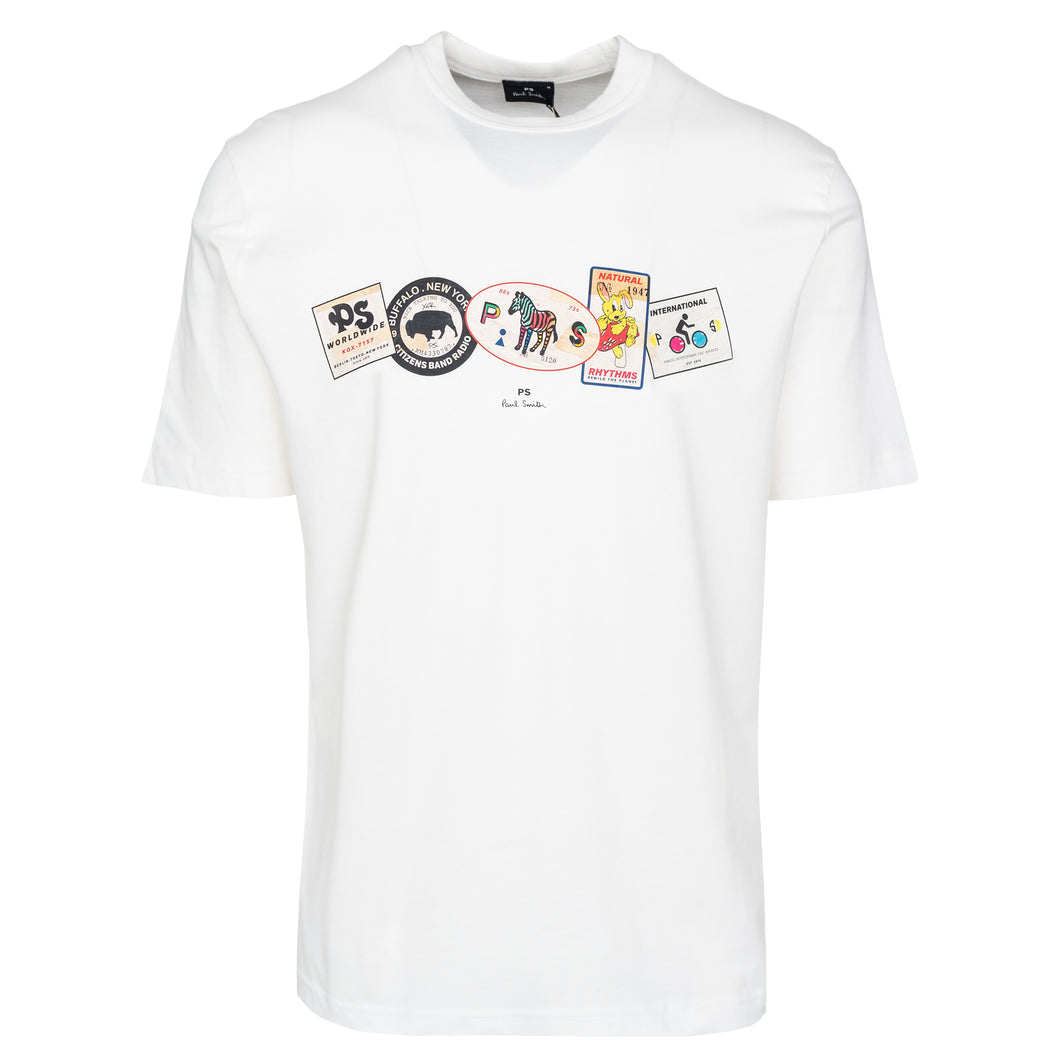 Paul Smith White Regular Fit Stamps Tee