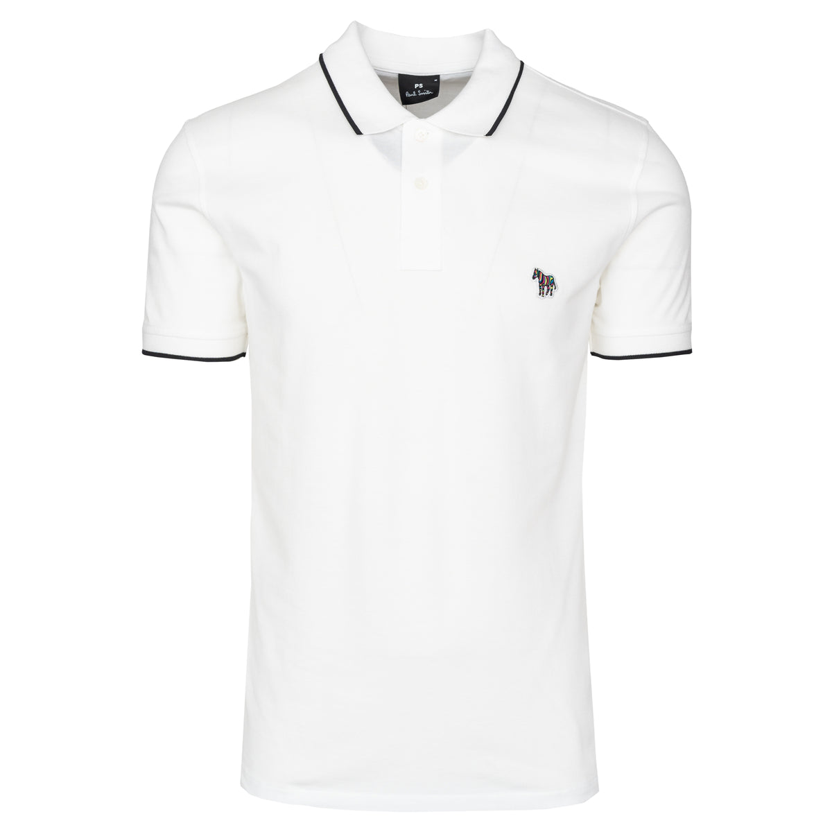 Load image into Gallery viewer, Paul Smith White Slim Fit Tipped Zebra Polo
