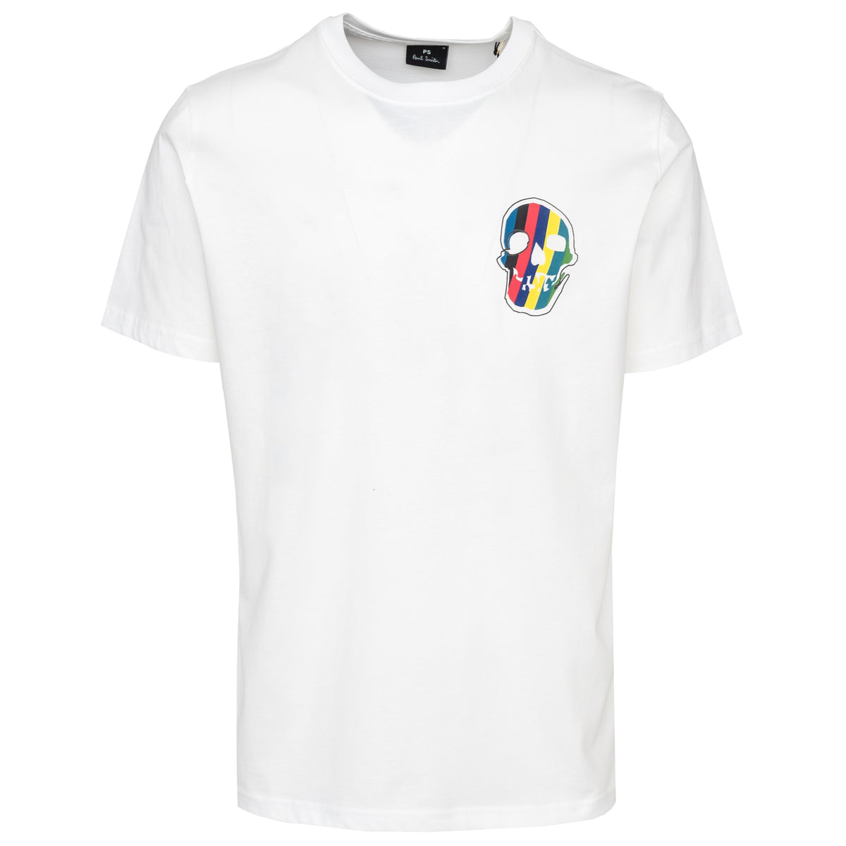 Load image into Gallery viewer, Paul Smith White Regular Fit Stripe Skull Tee
