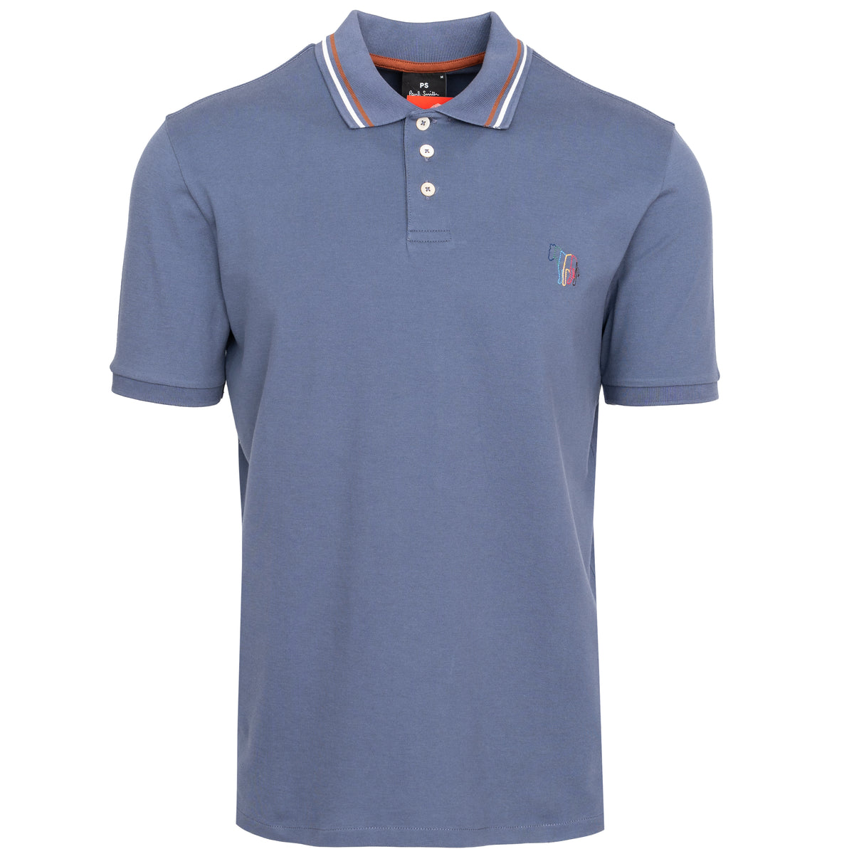 Load image into Gallery viewer, Paul Smith Greyish Blue Regular Fit Zebra Polo
