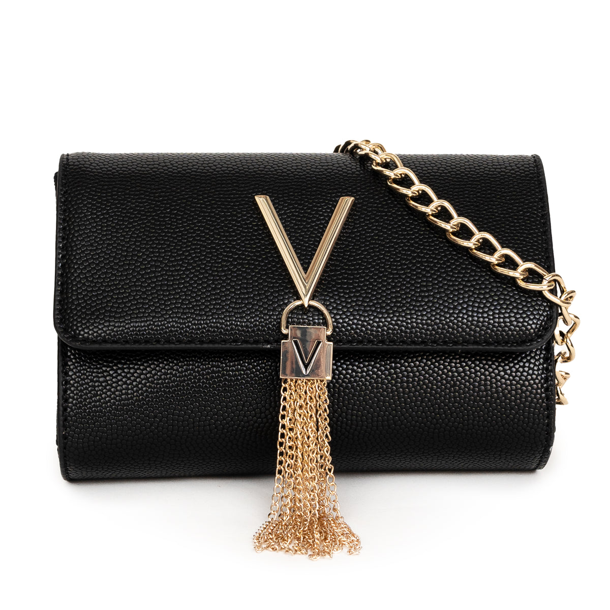 Load image into Gallery viewer, Valentino Bags Nero/Black-Gold Small Divina Bag
