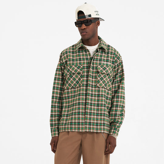 Load image into Gallery viewer, REPRESENT Racing Green Flannel Shirt
