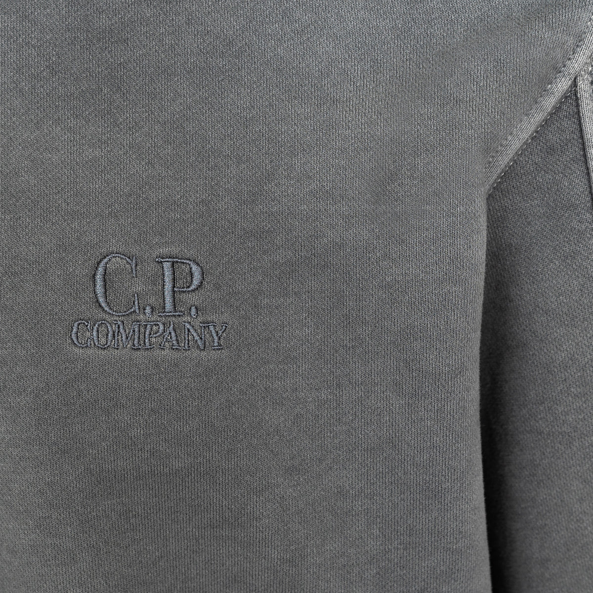 Load image into Gallery viewer, C.P. Company Titanium Logo Emerized Diagonal Fleece Crew
