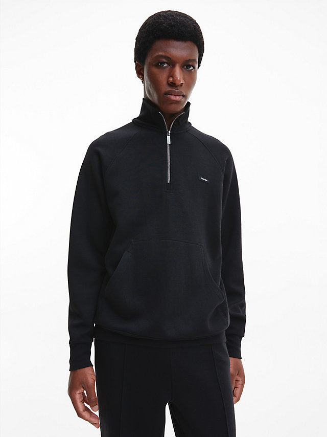 Load image into Gallery viewer, Calvin Klein Black Modal Comfort Half Zip Sweat
