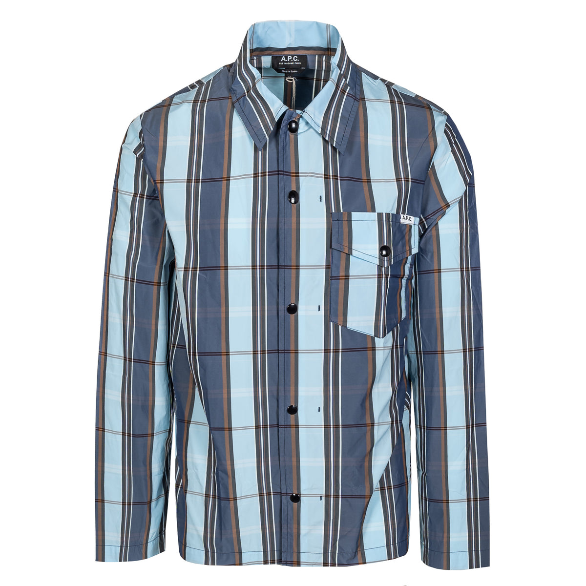 Load image into Gallery viewer, A.P.C. Marine Blue Check Alfred Shirt
