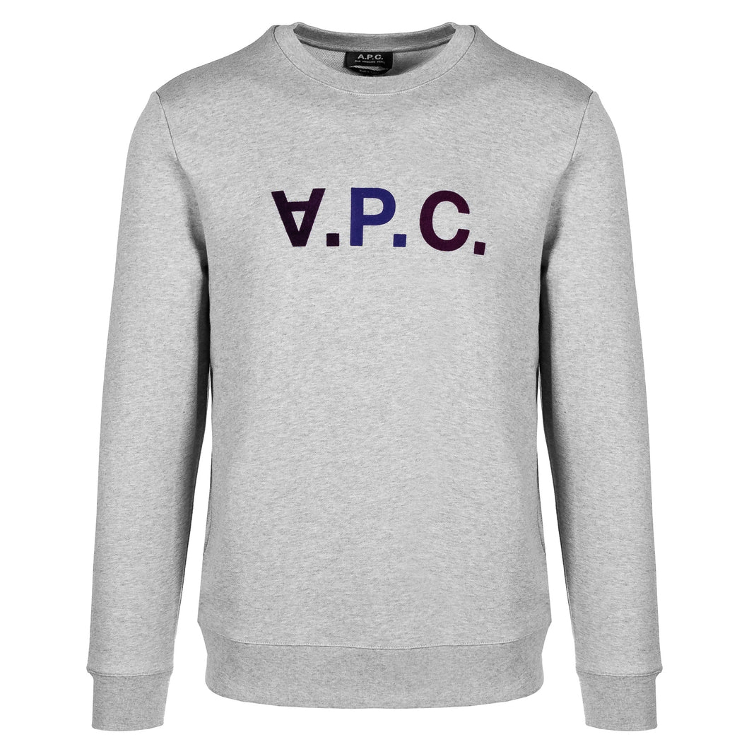 A.P.C. Grey-Violet V.P.C. Logo Crew