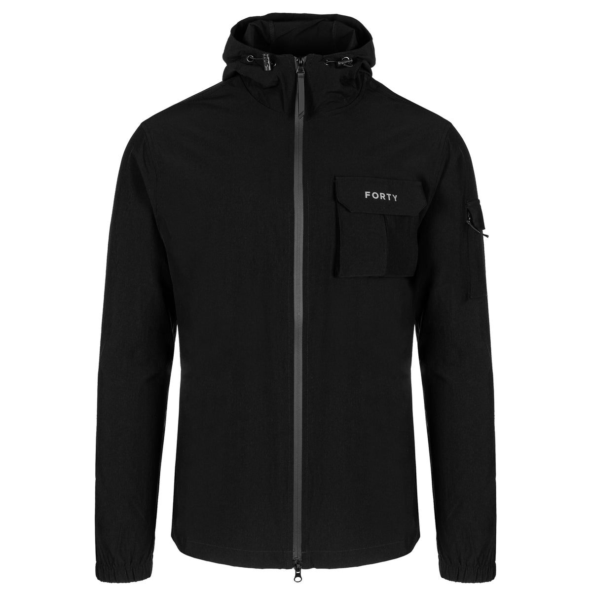 Load image into Gallery viewer, Forty Black Callan Tech Hooded Shirt Jacket
