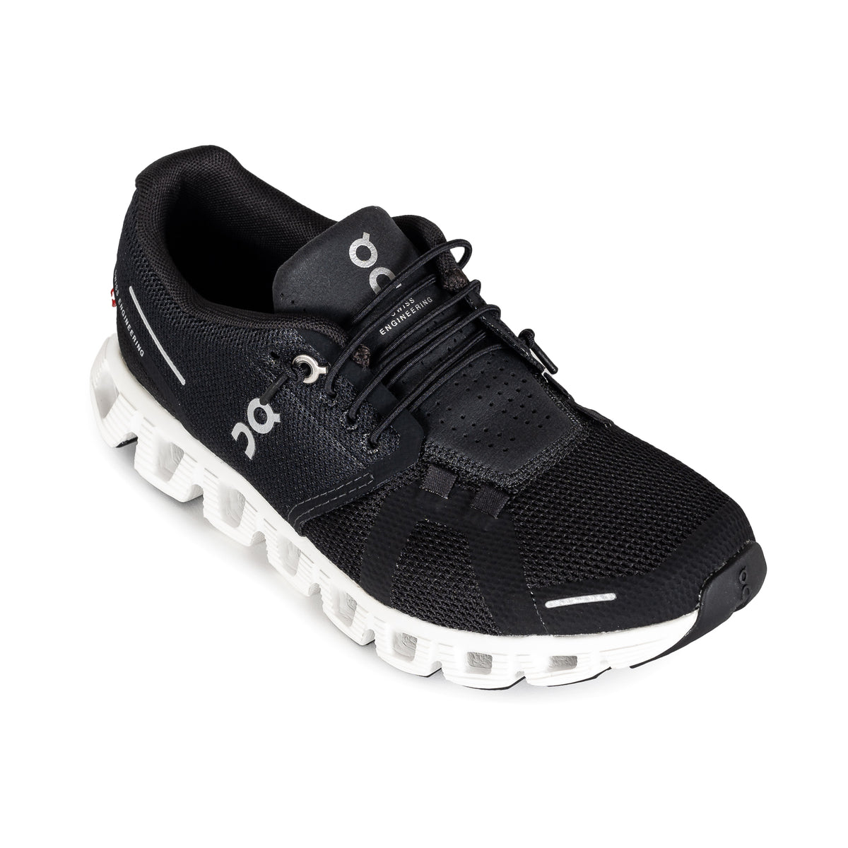Load image into Gallery viewer, On Running Womens Black-White Cloud 5 Trainer
