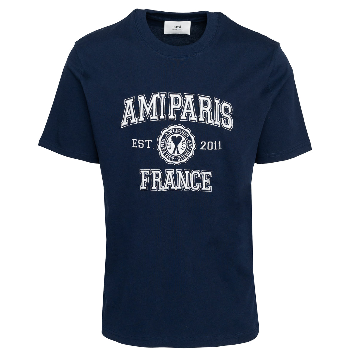 Load image into Gallery viewer, AMI Nautical Blue AMI Paris France Tee
