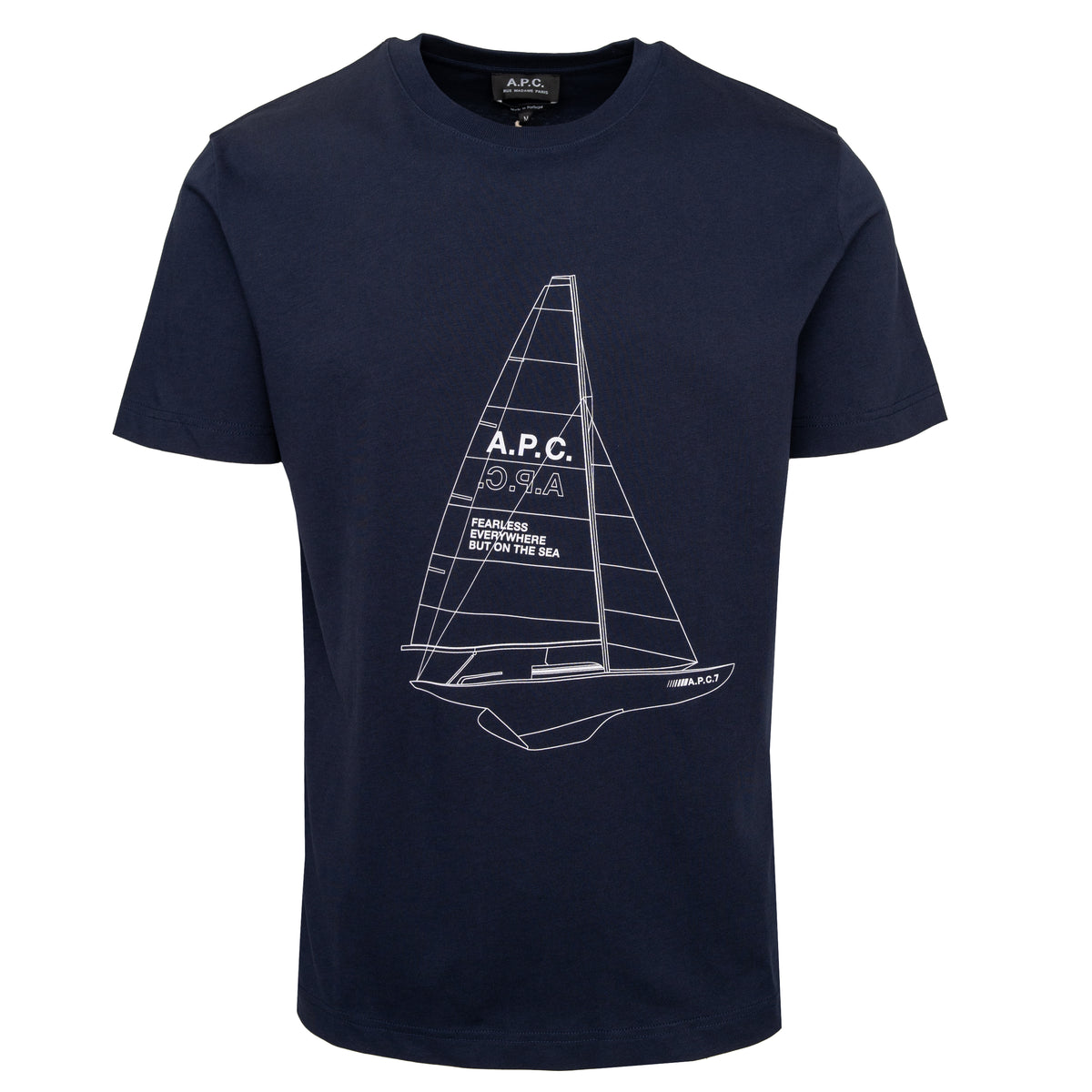 Load image into Gallery viewer, A.P.C Dark Navy Jeannot Sail Boat Tee
