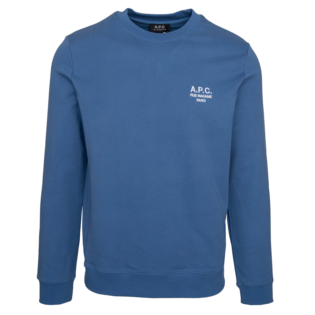 A.P.C Blue Rider Embroidered Logo Sweat