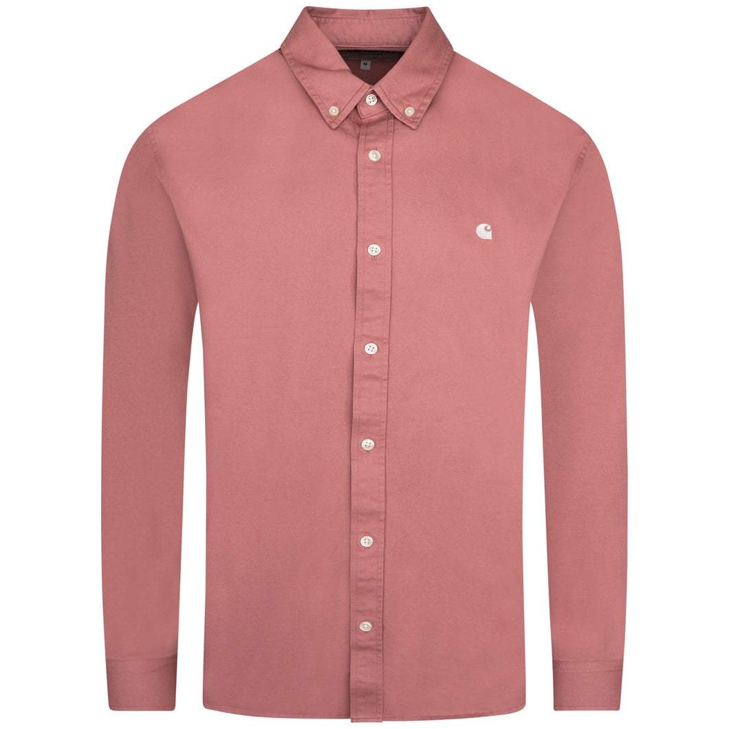 CARHARTT WIP Dahlia Pink Long Sleeve Madison Shirt