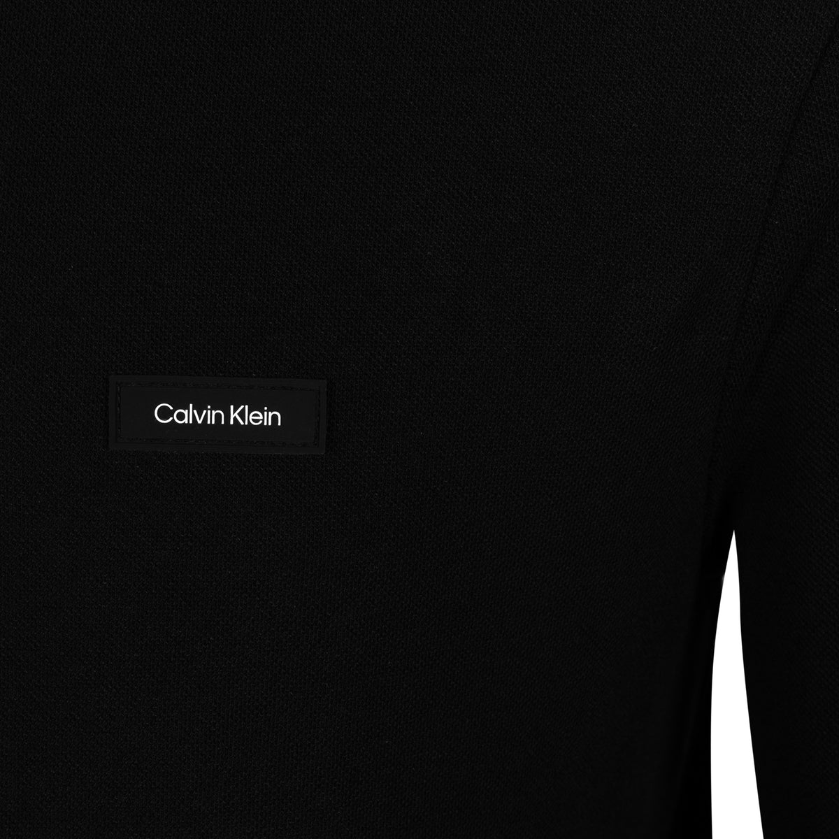 Load image into Gallery viewer, Calvin Klein Black Stretch Pique Long Sleeve Polo
