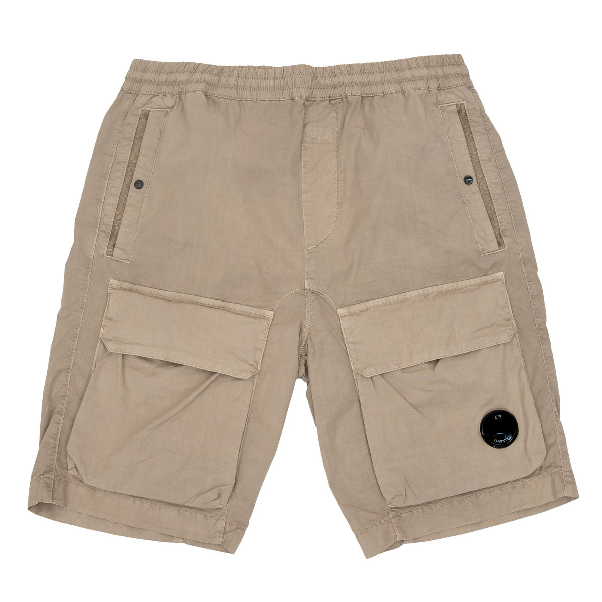 Load image into Gallery viewer, C.P. Company Cobblestone Stretch Twill Cargo Shorts
