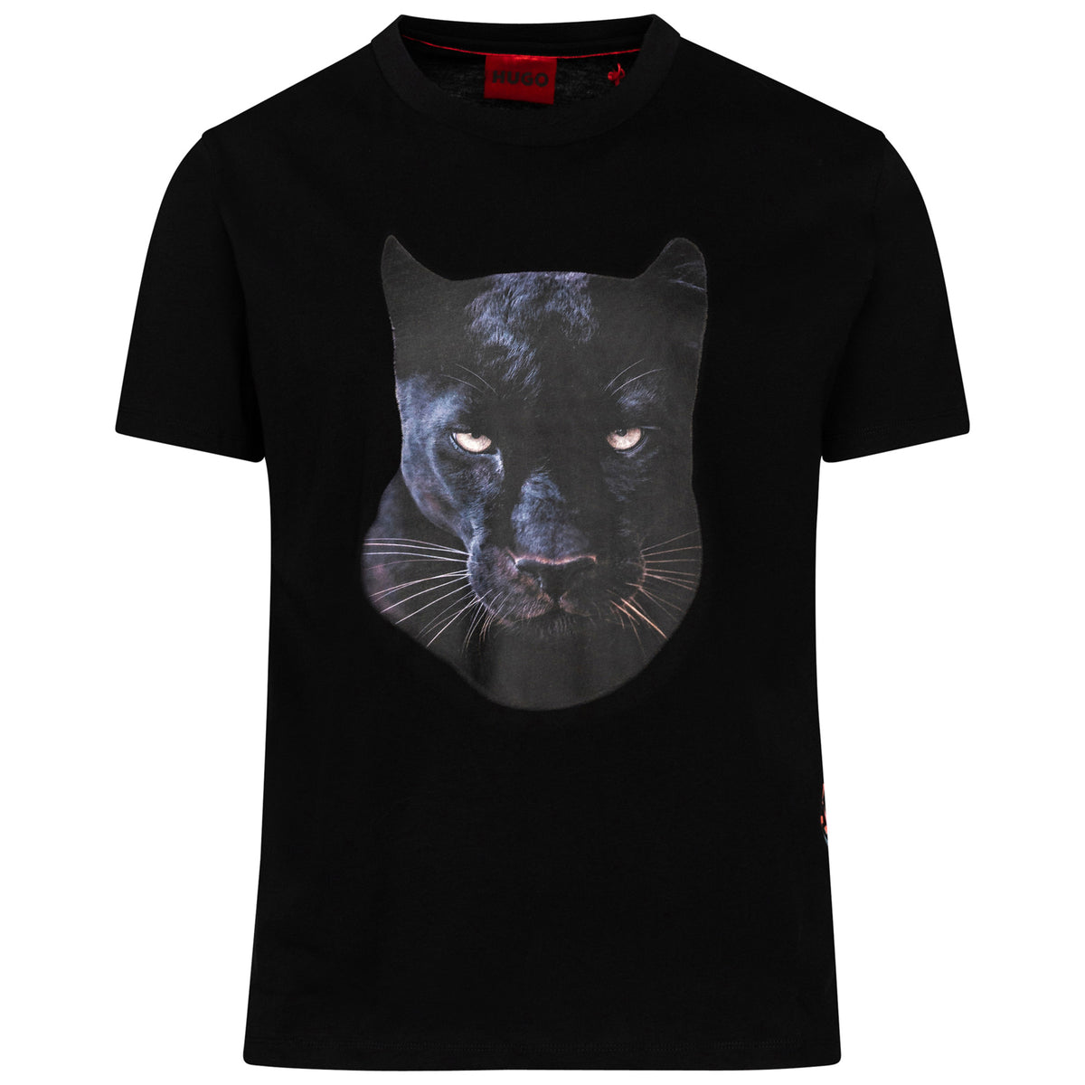 Load image into Gallery viewer, HUGO Black Deetah Cats Eyes Print Tee
